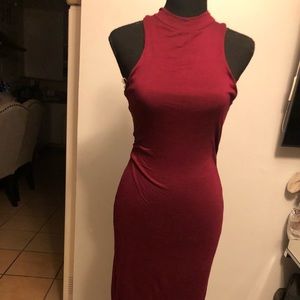 Burgundy Pencil Dress